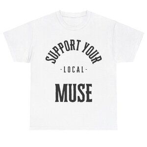 Muse White Retro Music Fan Graphic Unisex T-Shirt